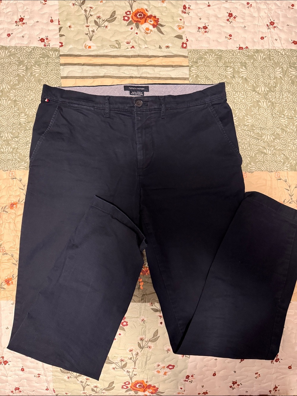 Tommy Hilfiger Slim Fit Stretch Navy Blue Men's Chino Pants